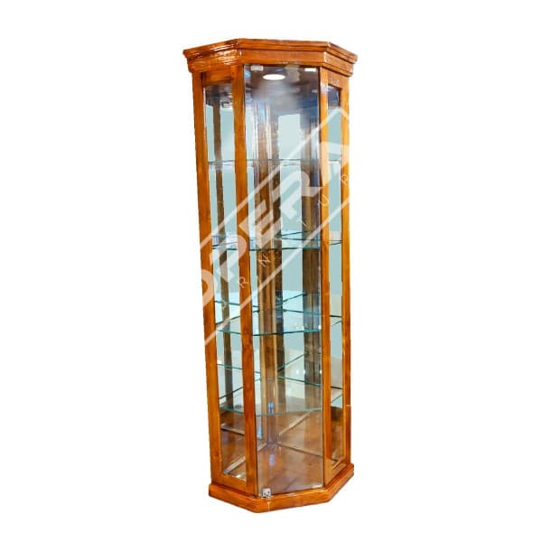 Wooden Glass Corner Showcase-1012