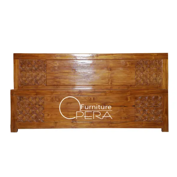 wooden bed