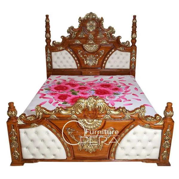 wooden bed
